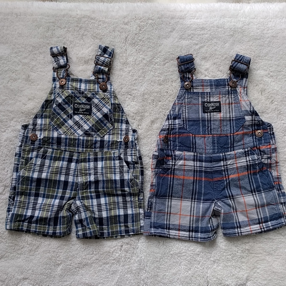 💥Oshkosh B'gosh: 2 baby boys overalls💥